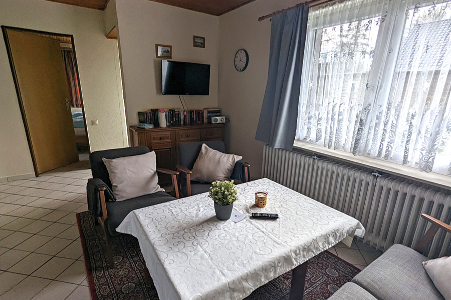 Wohnzimmer der Ferienwohnung Seaside in Sierksdorf