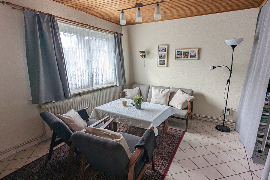 Wohnzimmer der Ferienwohnung Seaside in Sierksdorf